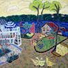 The Geese Return to Black Fish Creek
Oil, 16" x 16"  