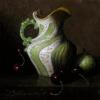 Pitcher with Cherries
Oil, 6" x 6" 