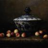 Covered Bowl with Cherries
Oil, 8" x 10" 