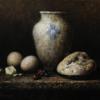 Still Life with Bread and Eggs
Oil, 9" x 12" 